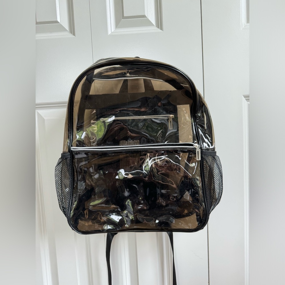 Black transparent backpack